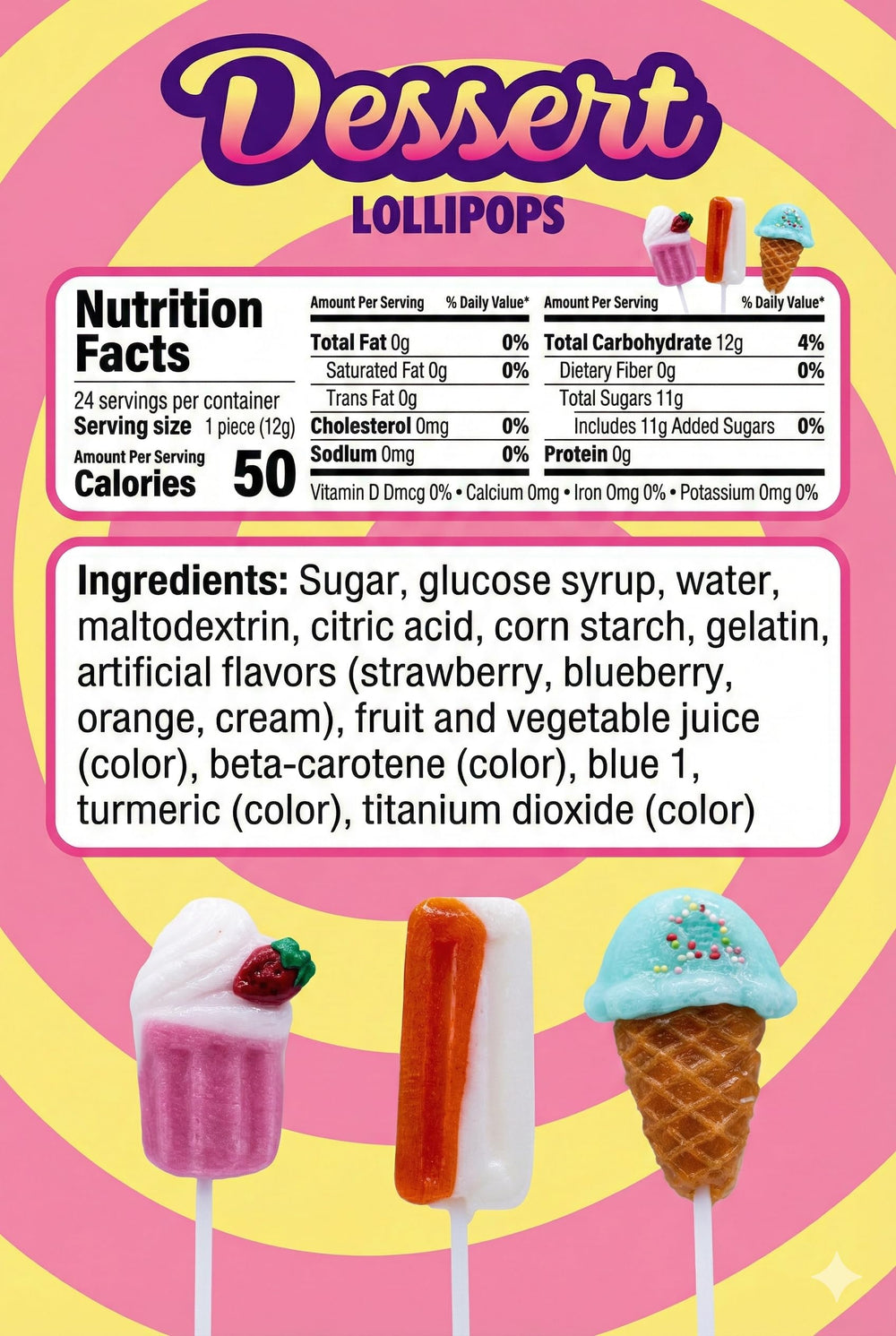 NLS Candy Co Dessert Lollipops Ice Cream Cone design inspires playful gatherings