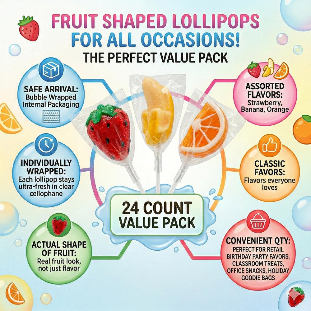 NLS Candy Co. colorful fruit lollipops decorate buffets beautifully