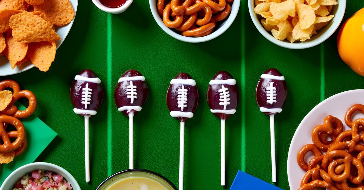 NLS Candy Co football lollipops offer kid-friendly snack options.
