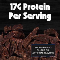 No Mans Land Jerky in hand makes a satisfying high-protein snack.