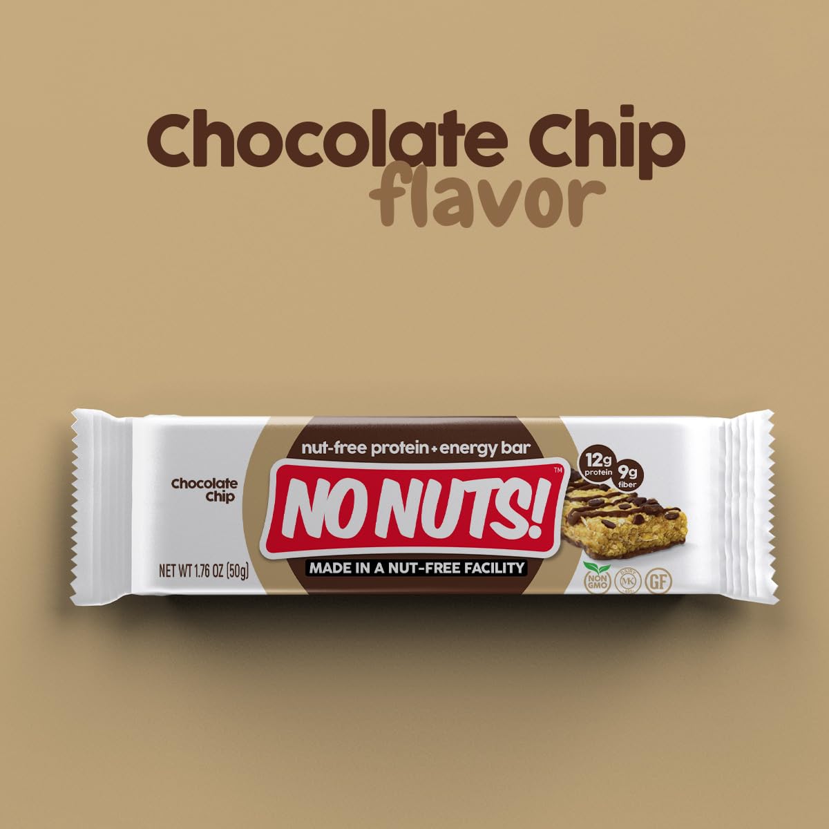 School-safe No Nuts! bar suitable for classrooms and lunches.