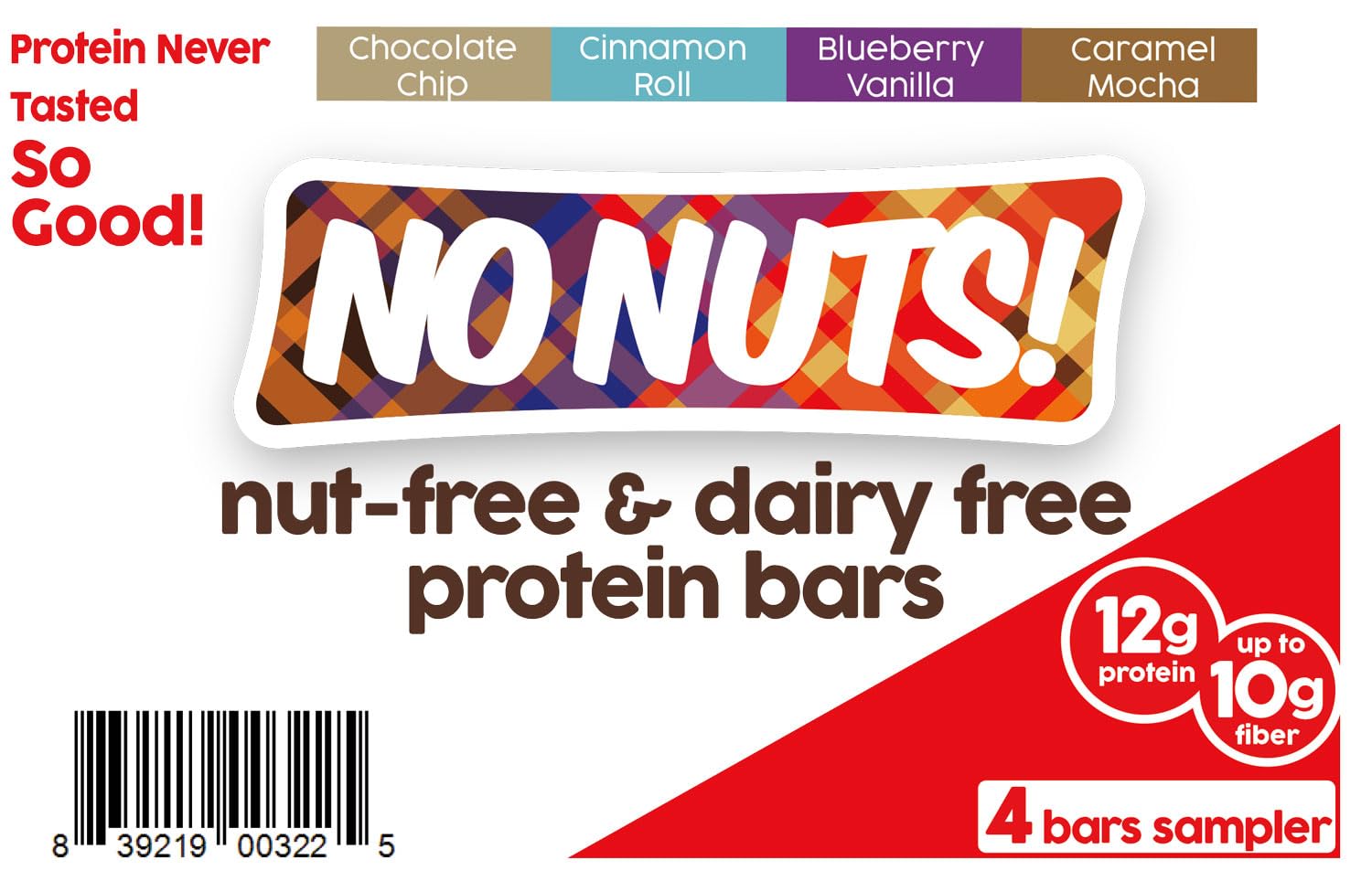 No Nuts! blueberry vanilla bar wrapped, dairy-free and vegan-friendly snack.