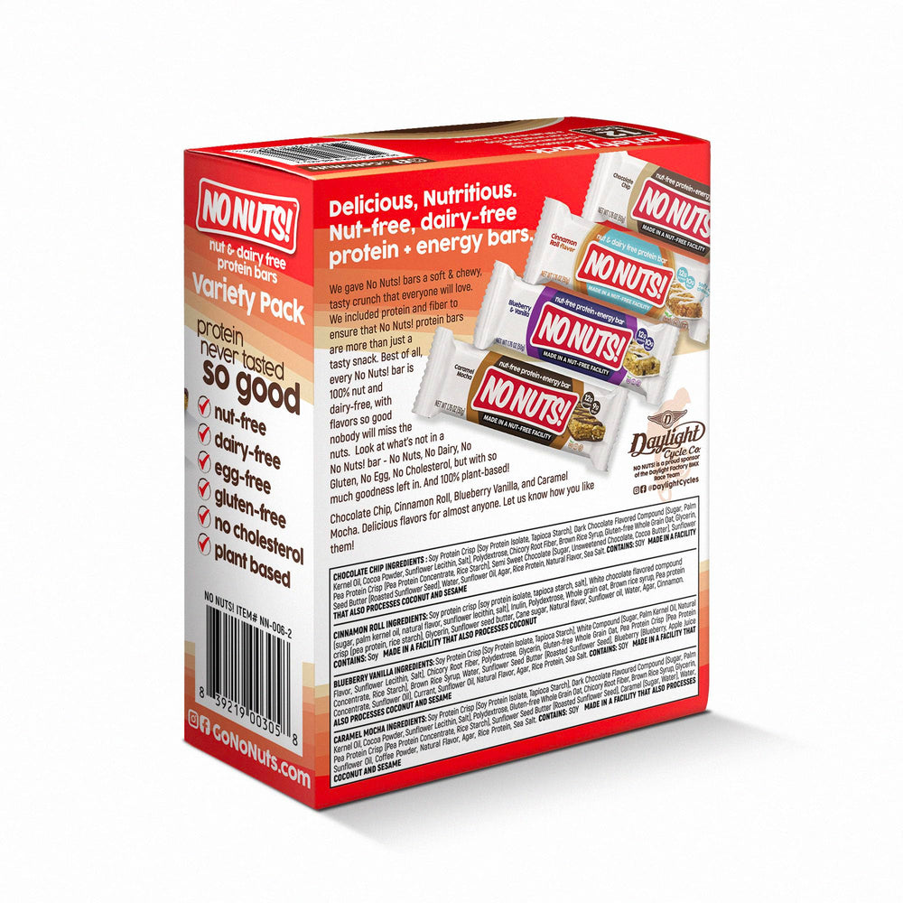 No Nuts! kosher organic bar representing quality certifications