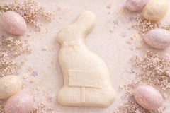 No Whey! Foods Cottontail Easter display in a spring basket; allergen-friendly.