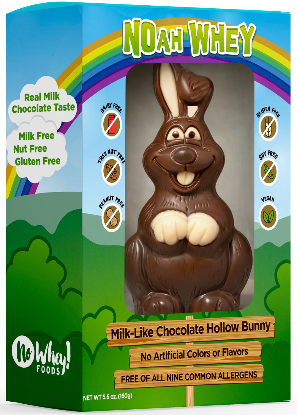 No Whey! Foods Noah five point six ounce hollow bunny for gifting and sharing.