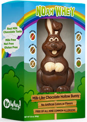 No Whey! Foods Noah five point six ounce hollow bunny for gifting and sharing.
