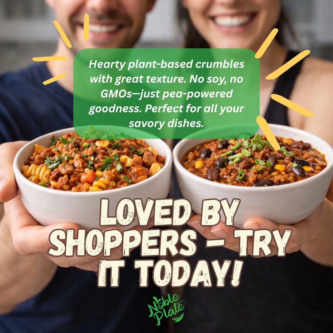 Noble Plate Meatless Crumbles used as taco filling in a family meal