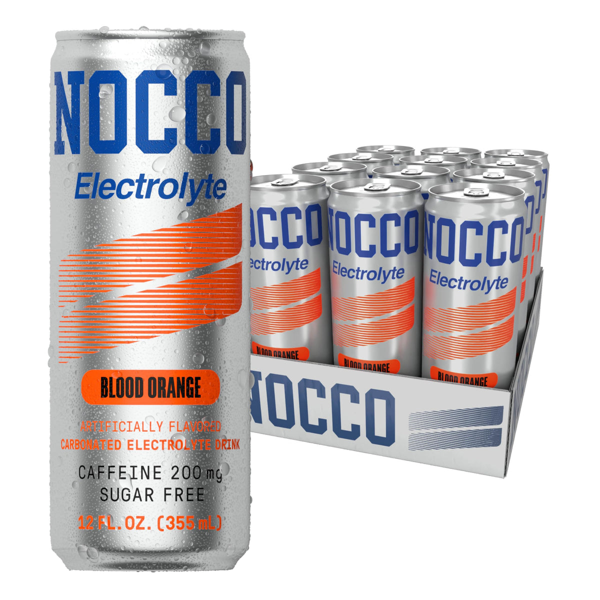 NOCCO Blood Orange Electrolyte can pour for on-the-go energy and hydration.