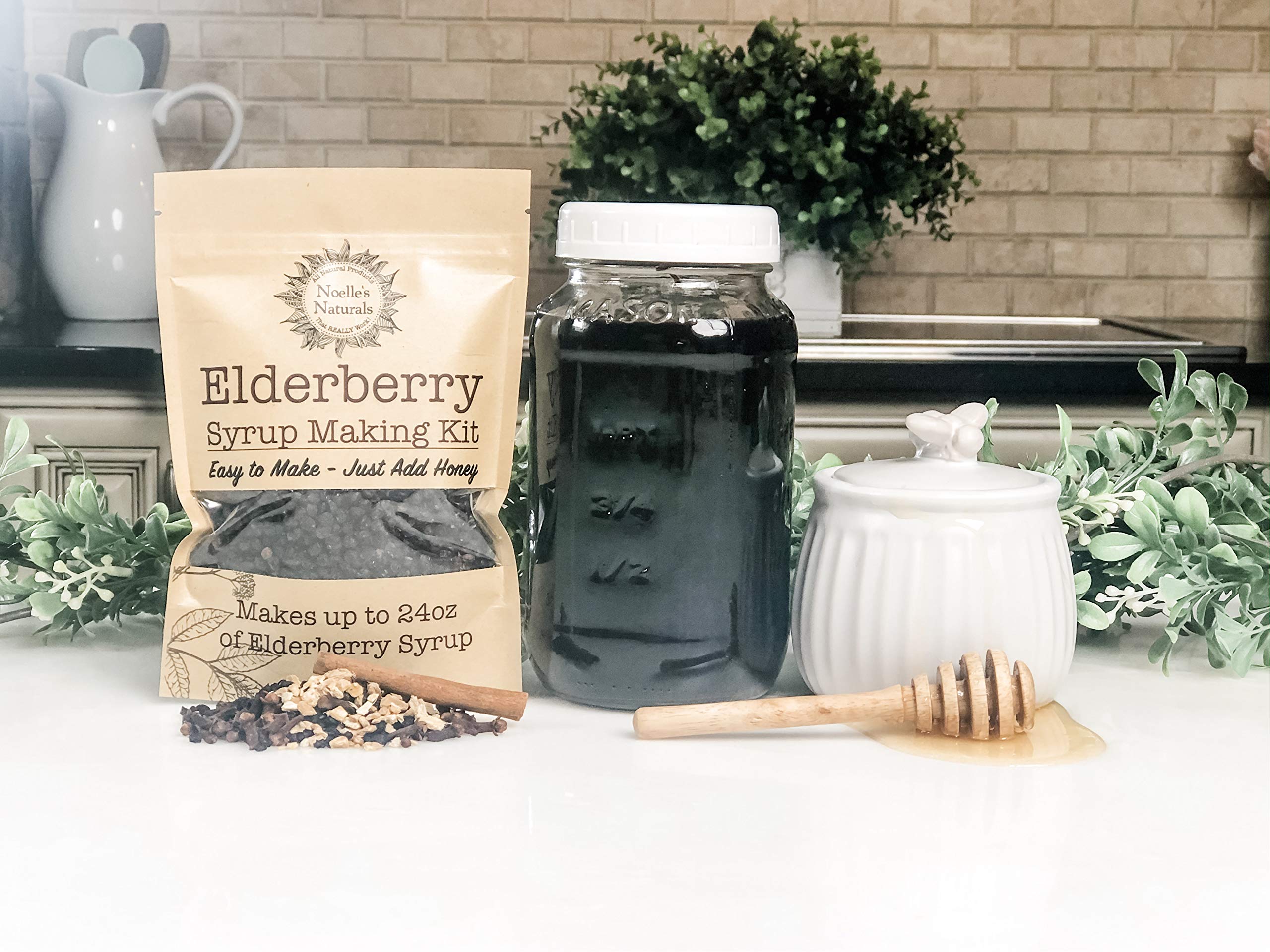 Noelle's Naturals recipe instructions guide your elderberry syrup making