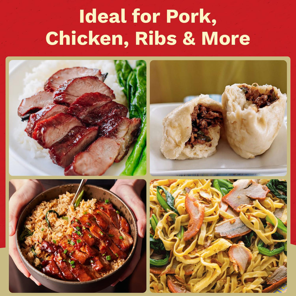 NOH Char Siu sliced meat on plate ready to serve with rich tones