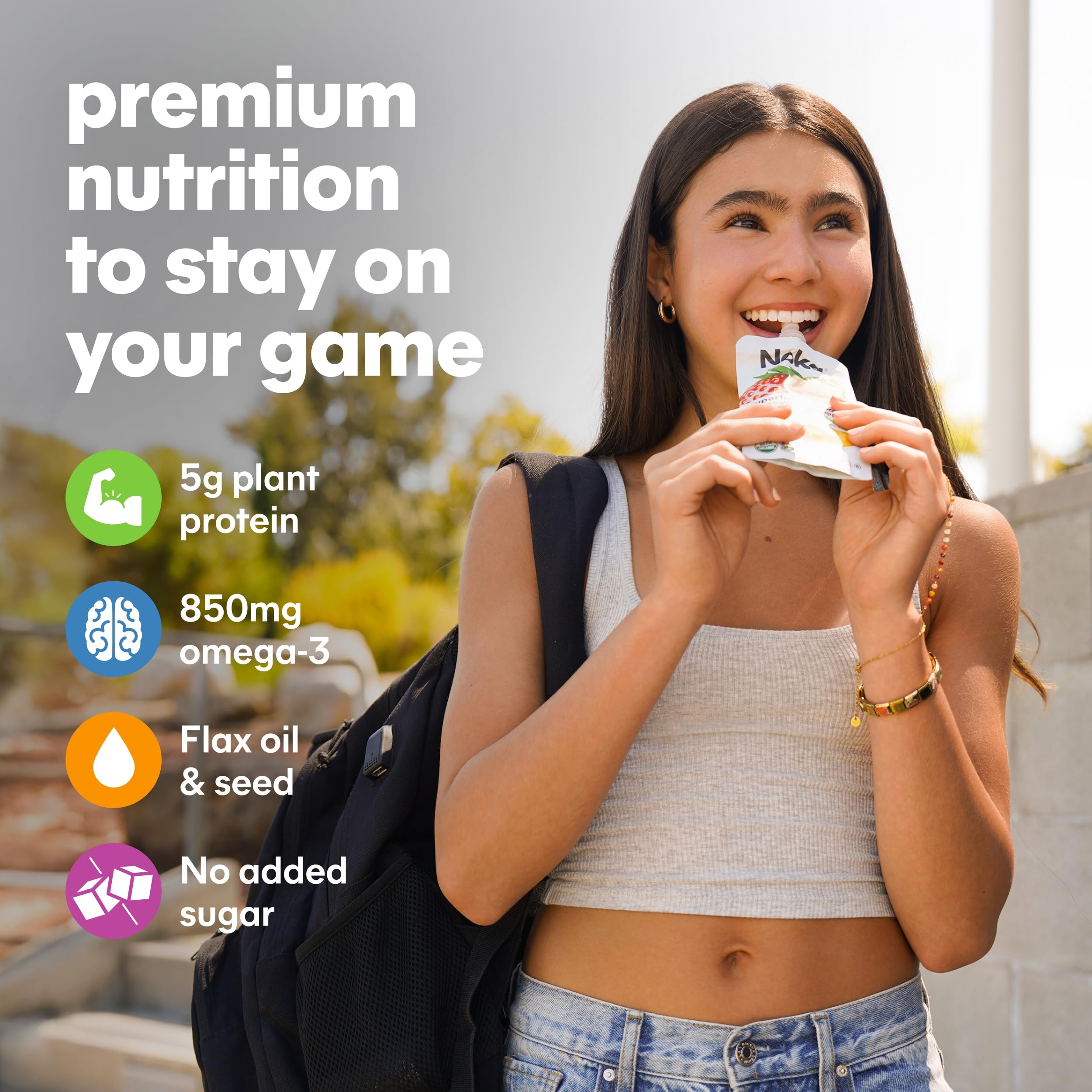 NOKA allergen-free label highlighting no added sugar.