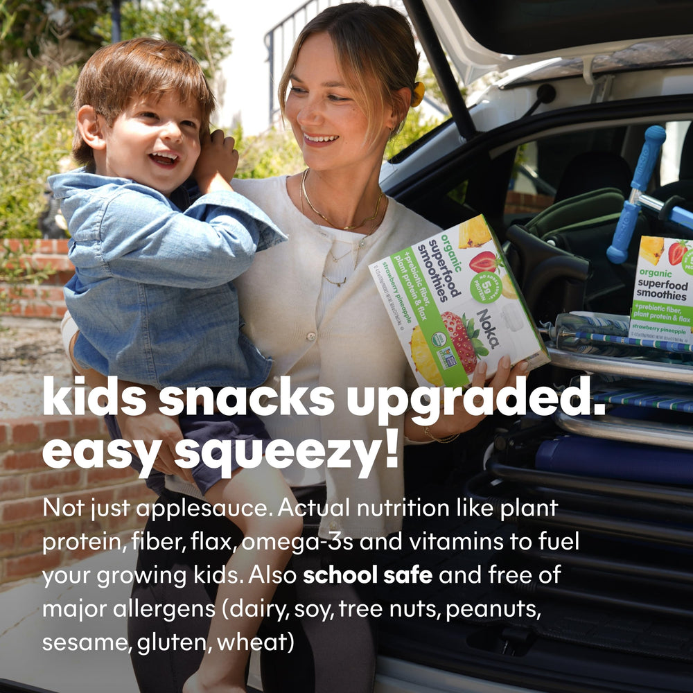 NOKA allergen-free seal on packaging appealing to sensitive snackers.