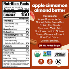 NOKA Apple Banana Almond Butter fruit blend close-up for a healthy grab-and-go.