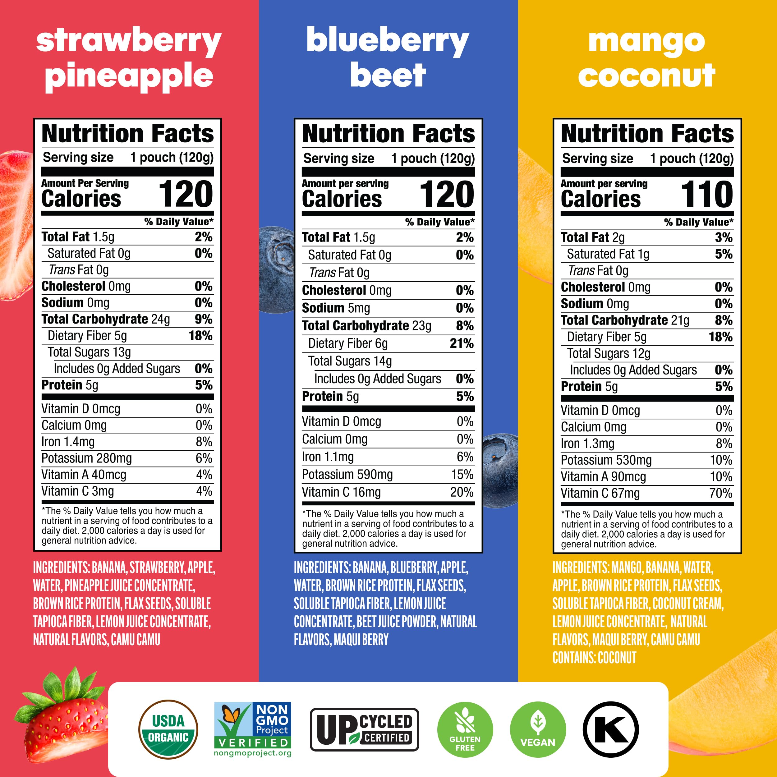 NOKA cherry acai smoothie pouch offers bold taste and convenient snacking