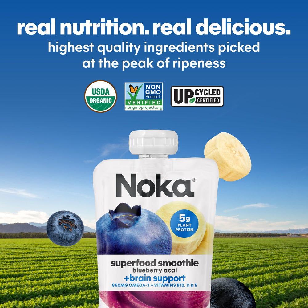 NOKA chilled smoothie poured into a glass.