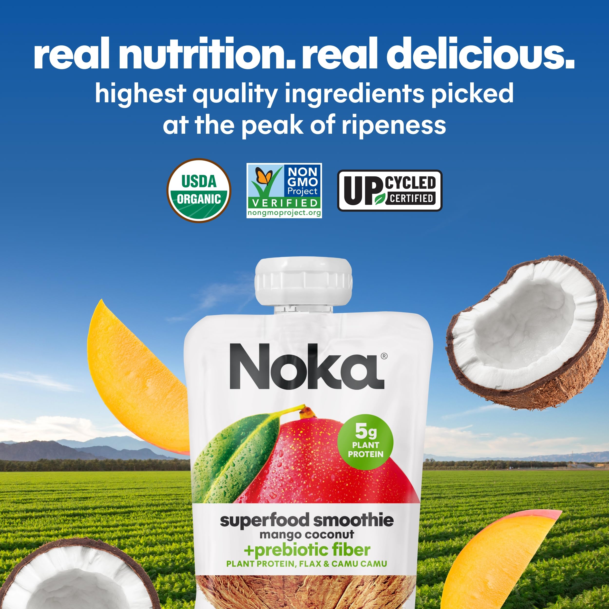 NOKA gluten-free vegan label visible on packaging