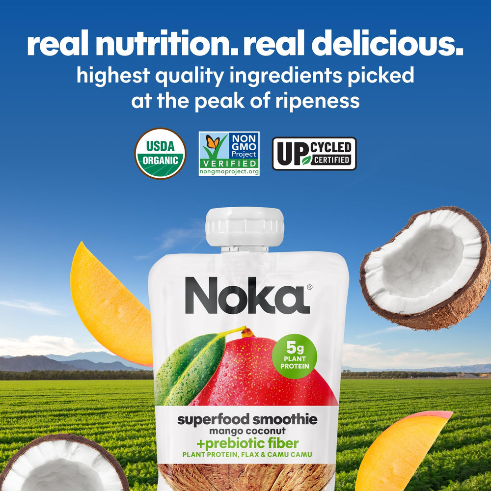 NOKA gluten-free vegan label visible on packaging