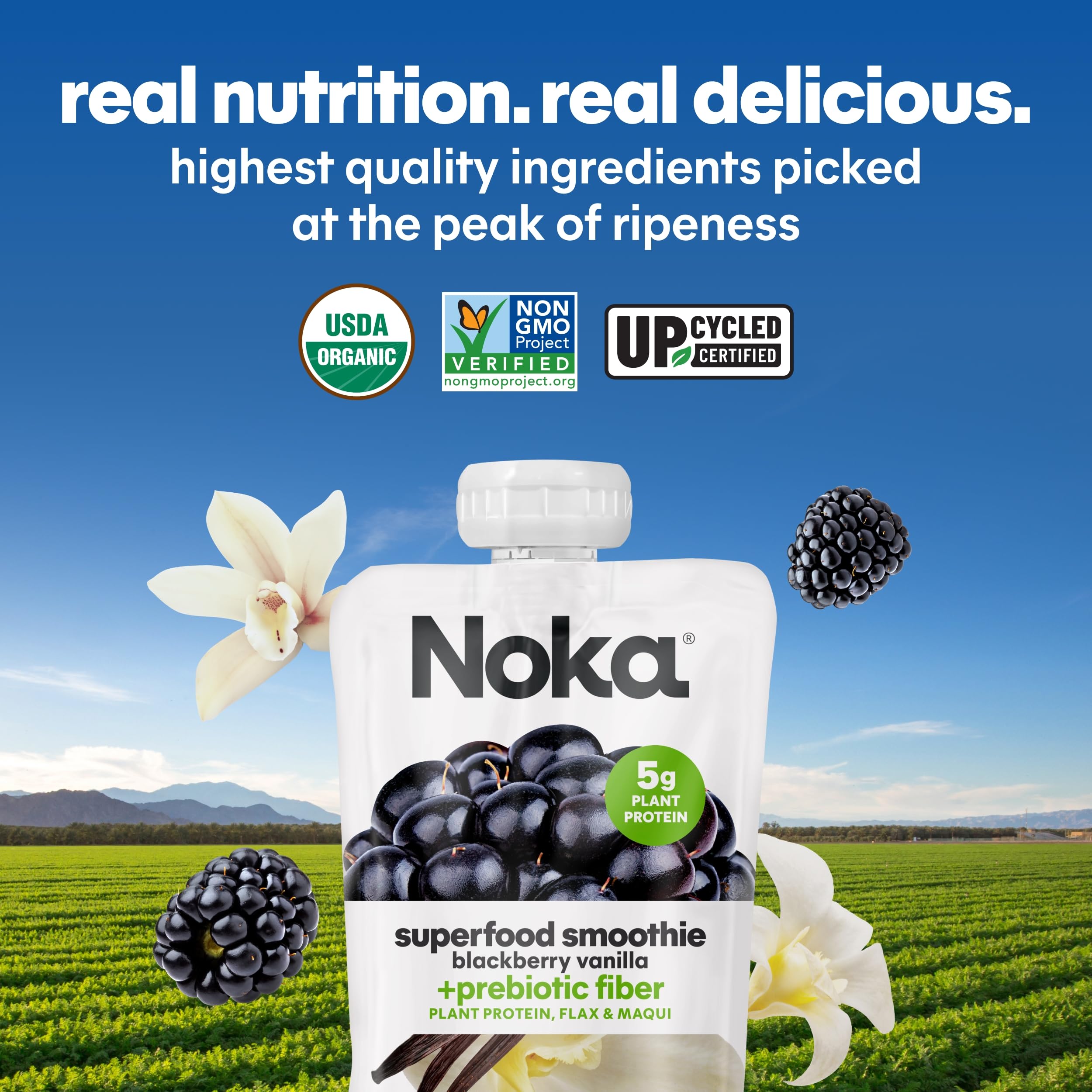 NOKA Portable squeeze pouch ideal for travel and workouts.