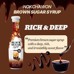 Nokchawon syrup drizzled on pancakes or waffles for caramelized sweetness