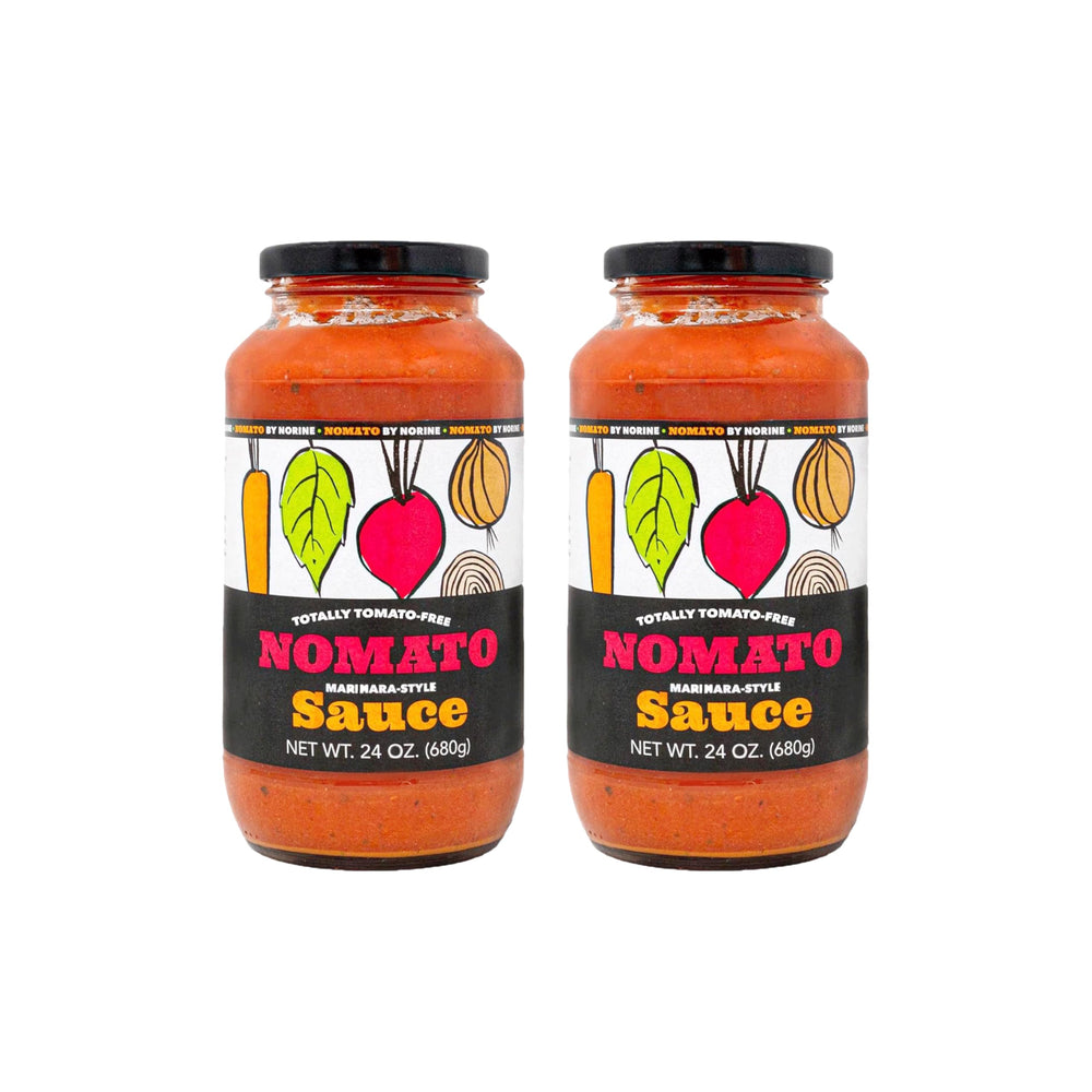 Nomato Original tomato-free marinara bottle front, ideal for pasta and pizza applications.
