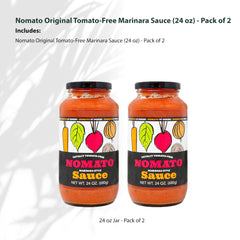 Nomato Original tomato-free marinara bottle pour, great as a tomato-free sauce for weeknight dinners.