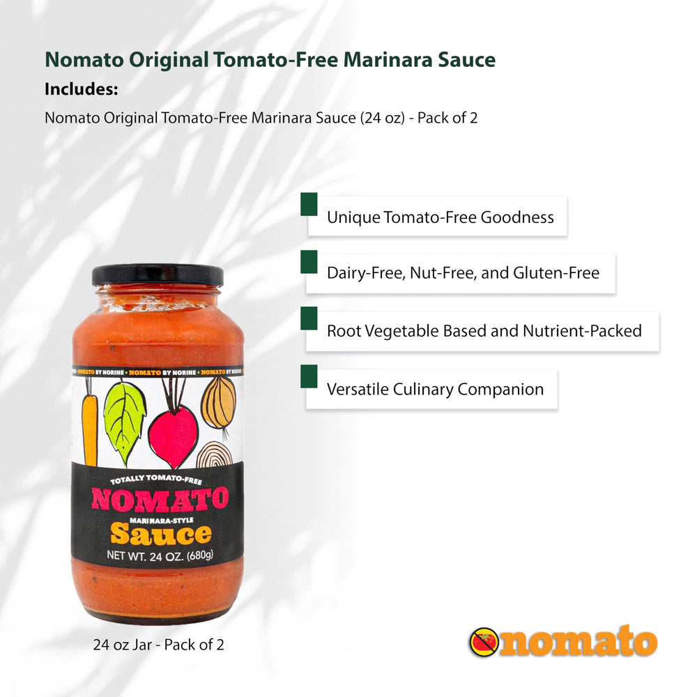 Nomato Original tomato-free marinara two-pack, convenient for stocking up and quick meals.
