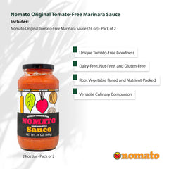 Nomato Original tomato-free marinara two-pack, convenient for stocking up and quick meals.