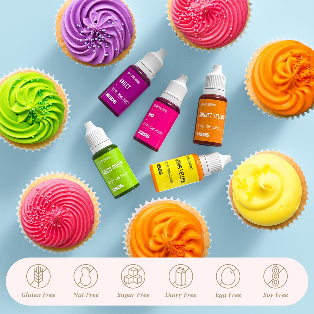 Nomeca 12-color grass green color set for fresh fondant details.