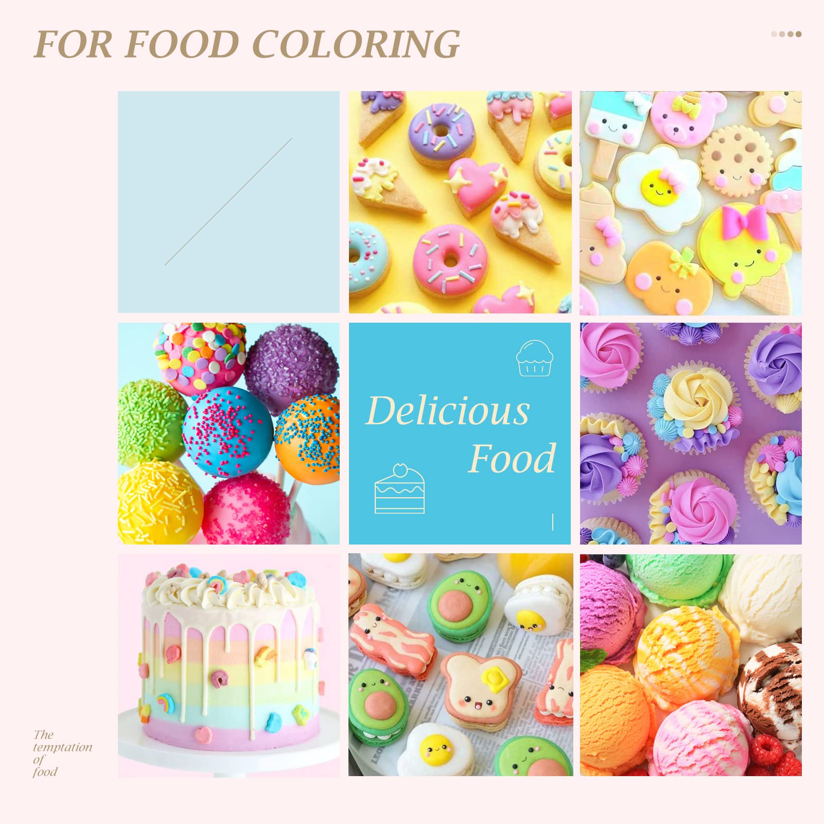 Nomeca 12-color sunset yellow color set for vibrant cake decorations.