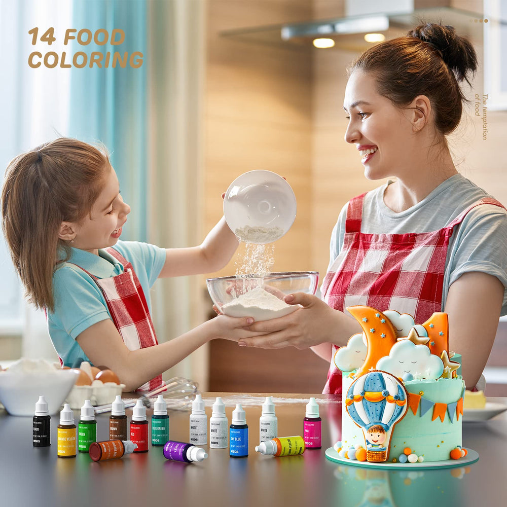Nomeca bottle display with glossy label, easy-to-control drops for precise color mixing.