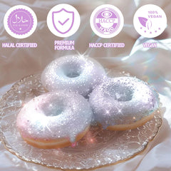 Nomeca edible glitter cake-decoration adds shimmering color to desserts