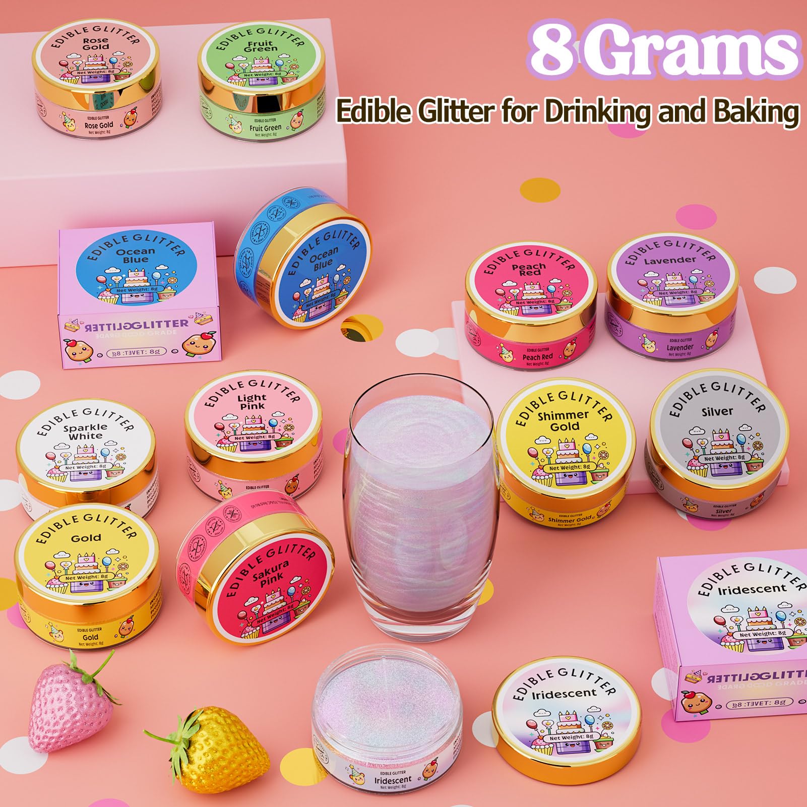 Nomeca glitter for DIY desserts creates eye-catching finish