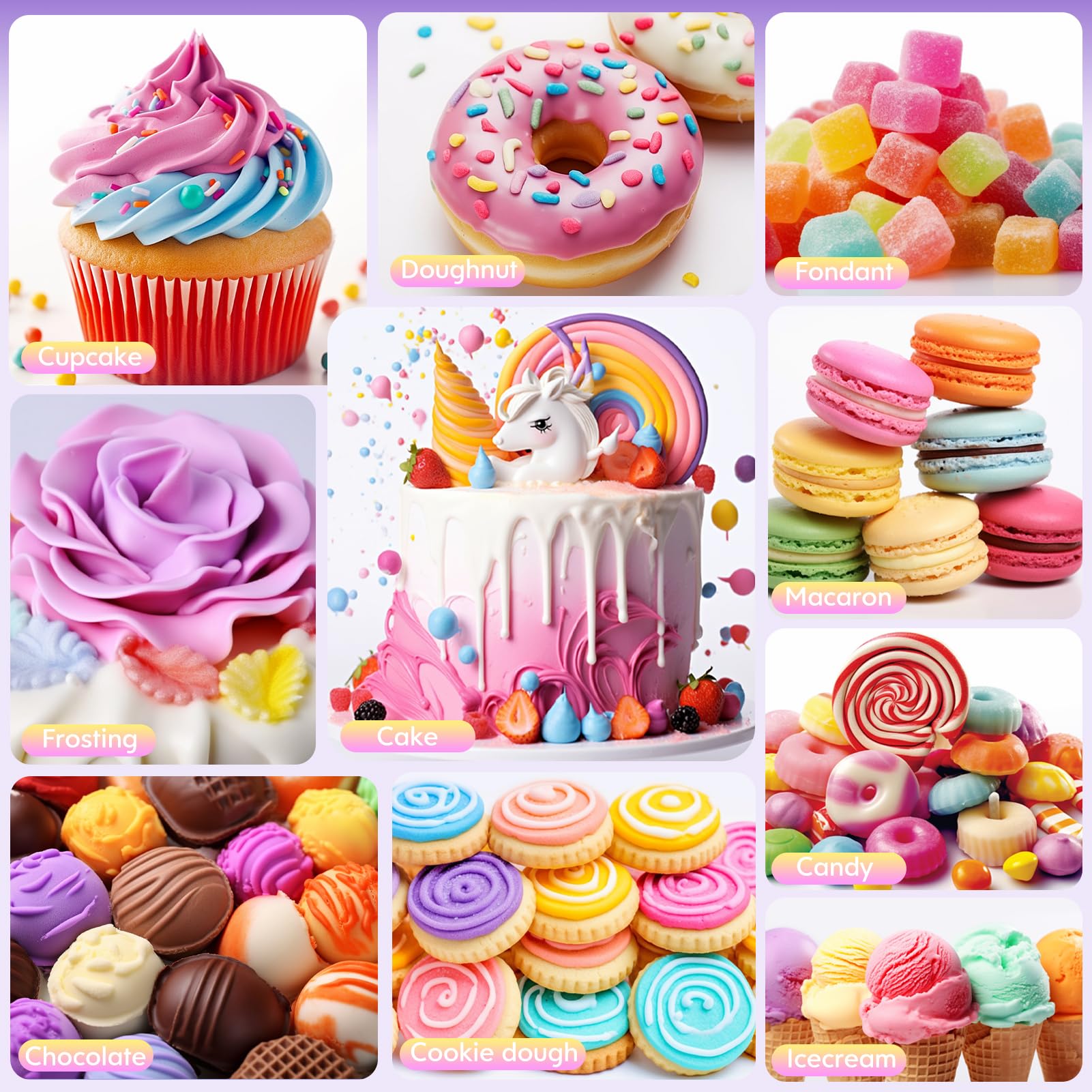 Nomeca green oil-based coloring for vibrant designs on desserts.