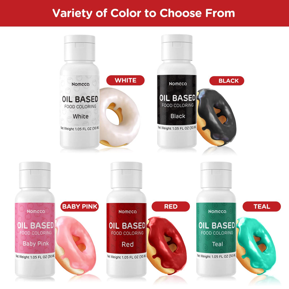 Nomeca meringue coloring creates vivid shades without altering texture.