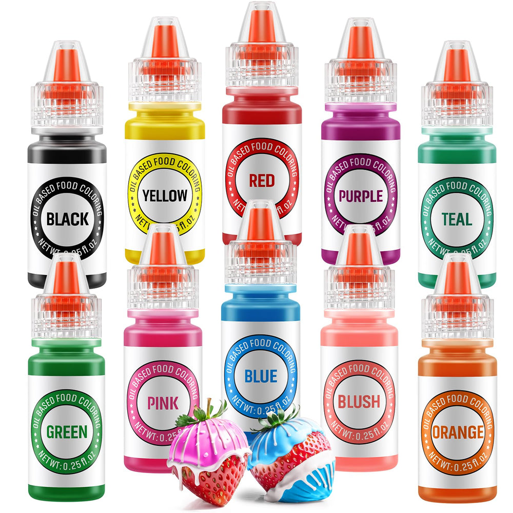 Nomeca red oil-based coloring for chocolate and candy applications, rich color payoff.