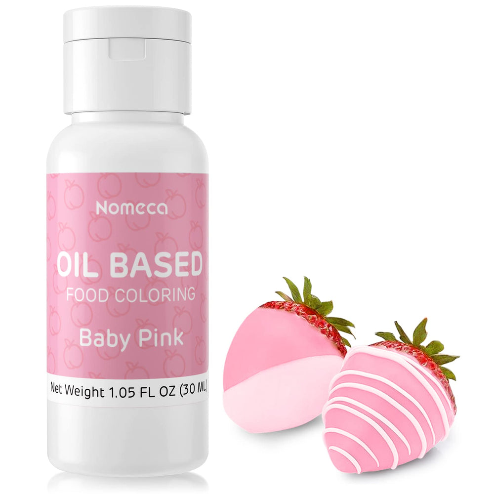 Nomeca pink oil-based chocolate coloring bottle pour for vivid chocolate color