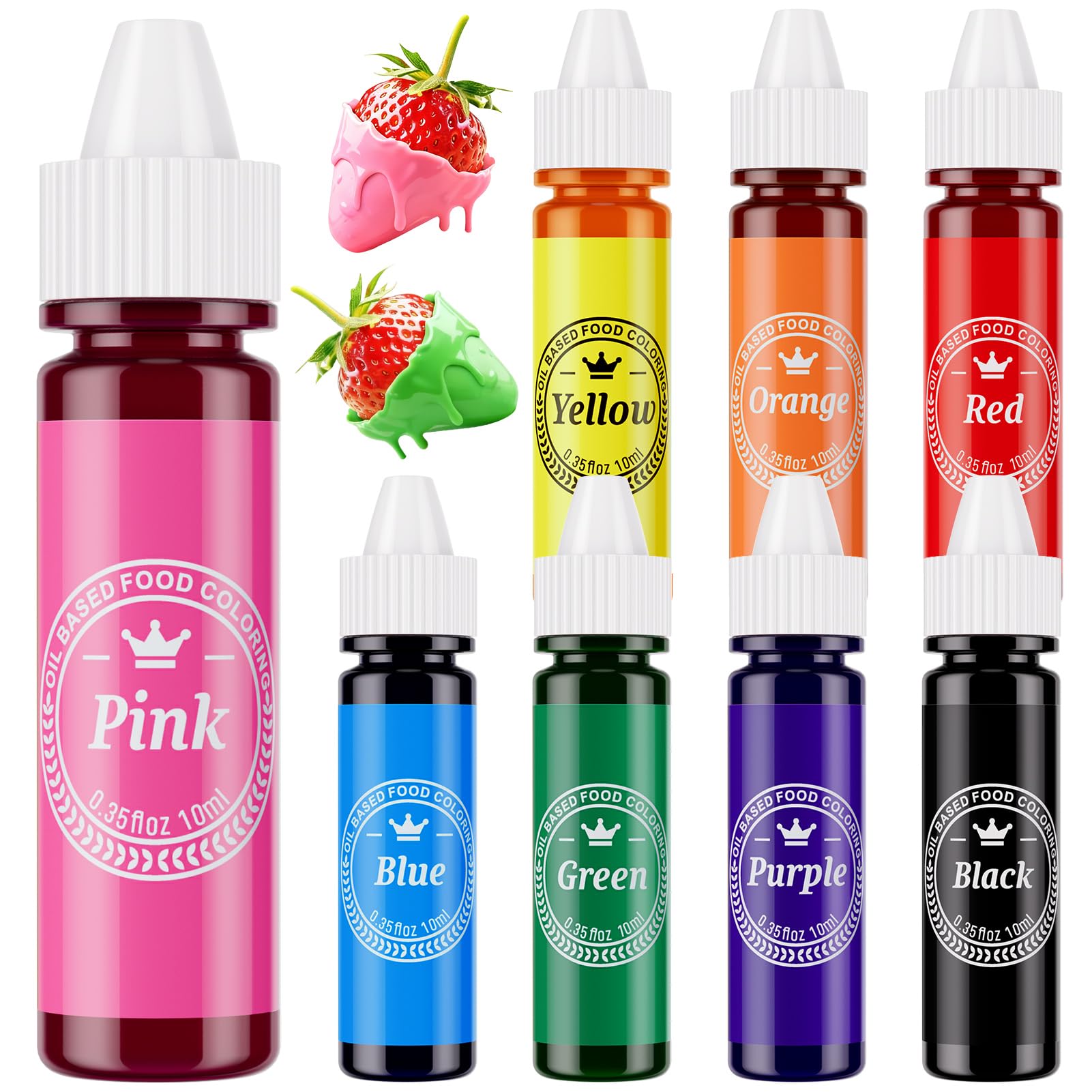Nomeca red oil-based color dropper for chocolate and candy melts.