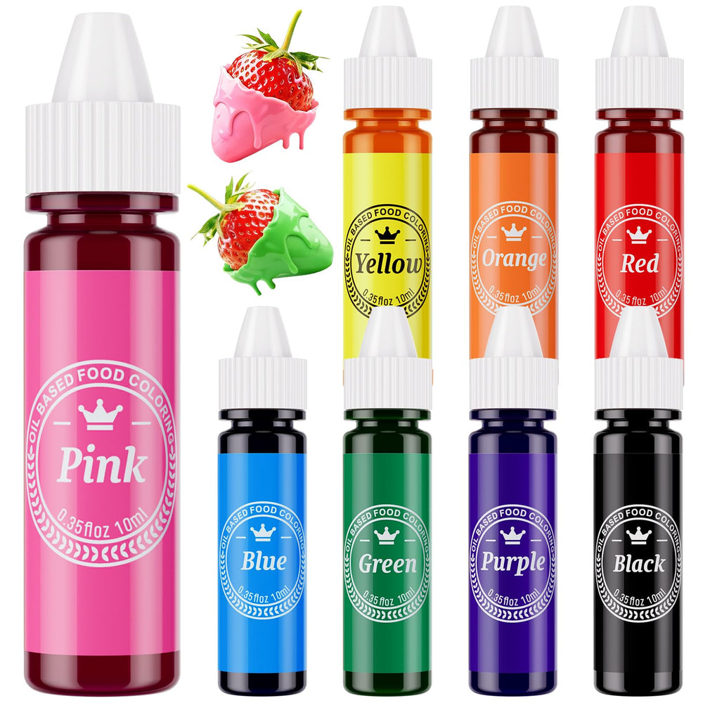 Nomeca red oil-based color dropper for chocolate and candy melts.