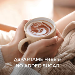 NOMU Skinny hot chocolate with MCT oil pairing for richer flavor.