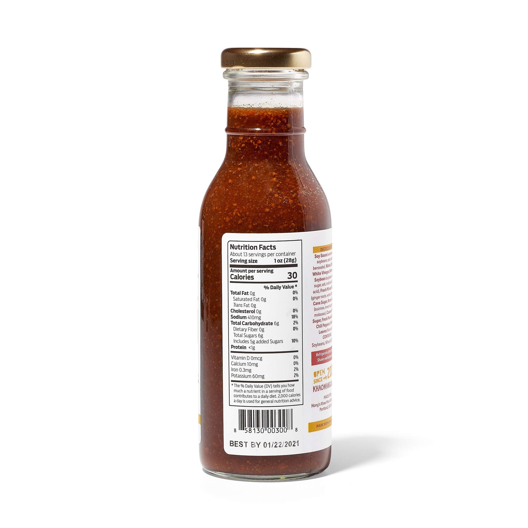 Nong's Ginger Garlic Chili sauce bottle dispense adds heat and aroma