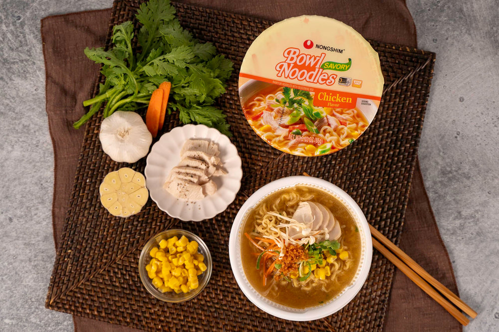 Nongshim 12-pack instant ramen for convenient meals.