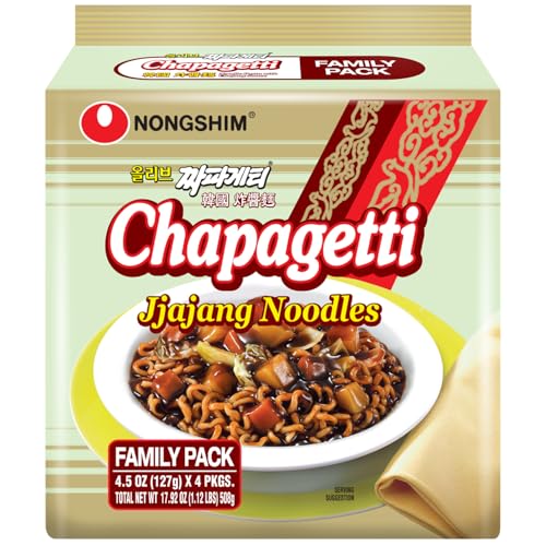 Nongshim Chapagetti brand packaging, a trusted Korean gourmet ramen option.