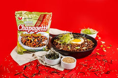 Nongshim Chapagetti microwave-ready pack ready to heat and enjoy.
