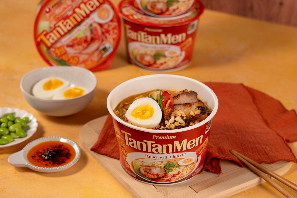 Nongshim Gourmet Tantanmen steaming bowl with aromatic broth