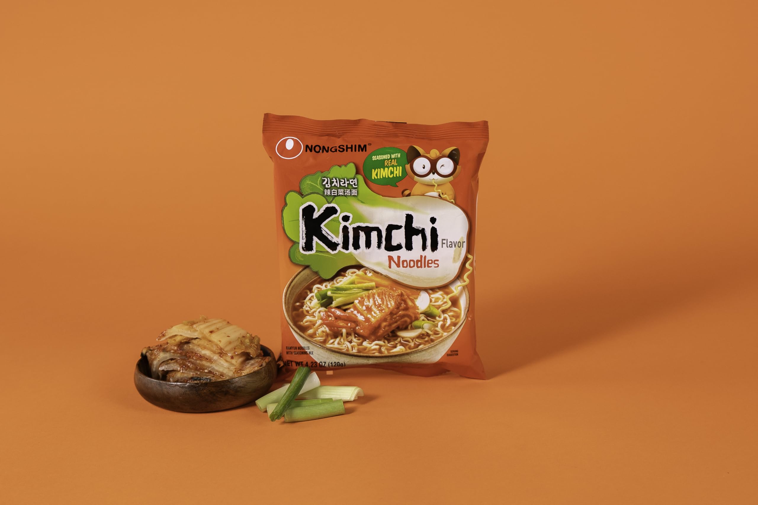 Nongshim kimchi broth with vibrant color invites flavorful, spicy-savory bites.