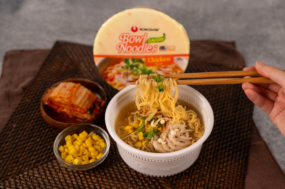 Nongshim on-the-go ramen ideal for quick lunches and travel.
