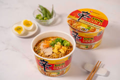 Nongshim Shin Gold chicken broth and spices add aromatic depth