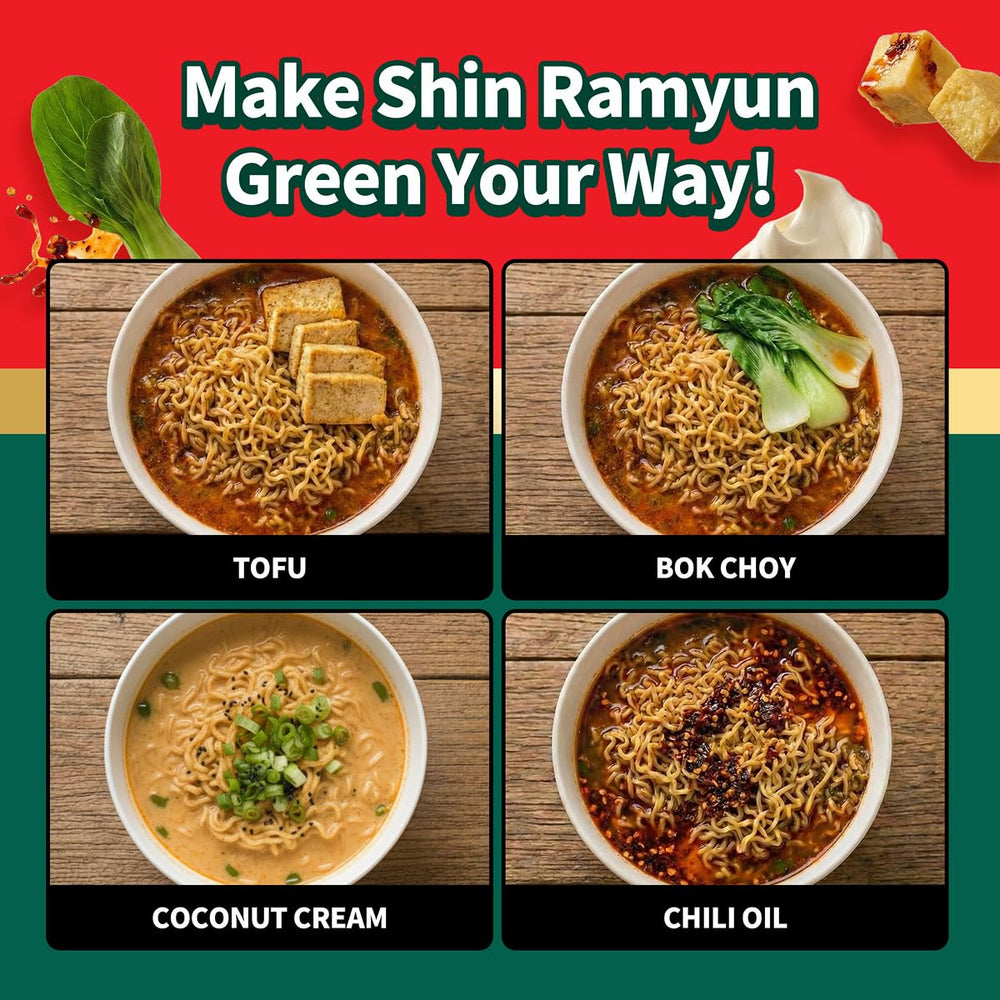 Nongshim Shin Green 4-pack offers convenient pantry meals.