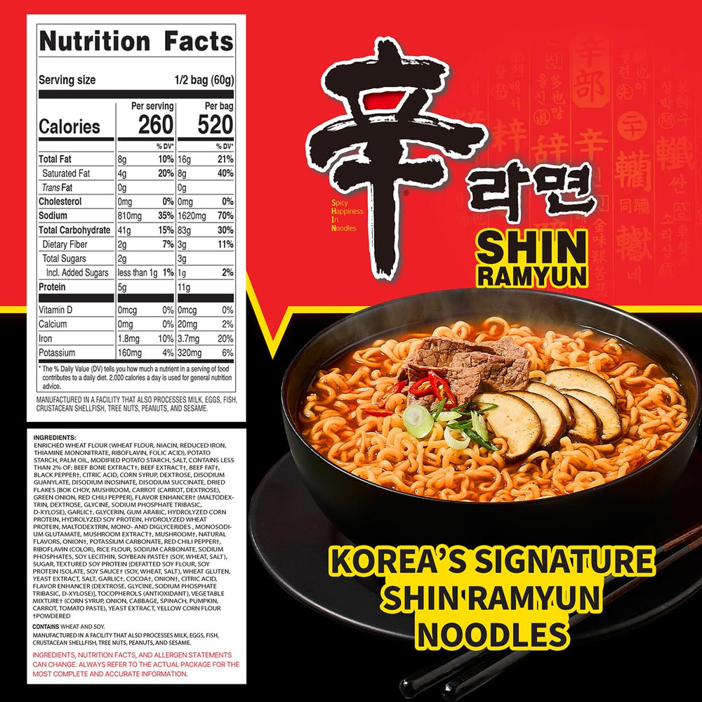 Shin Ramyun noodles steaming in a bowl for a comforting, quick dinner.
