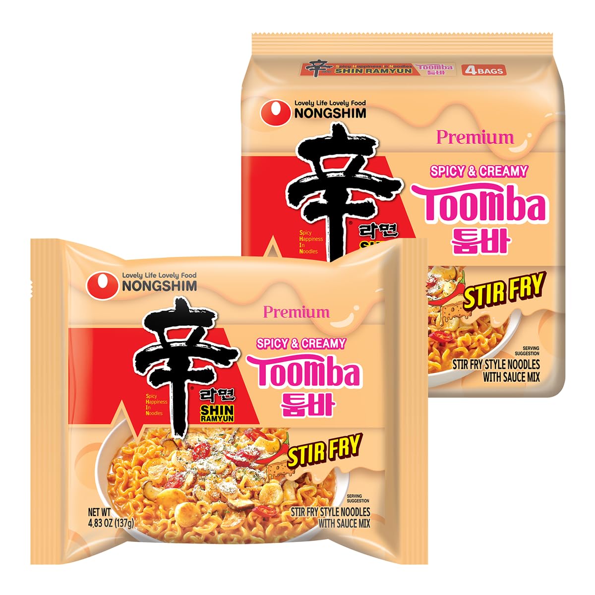 Nongshim Shin Toomba ramen spicy-cream bowl for a quick, flavorful dinner.